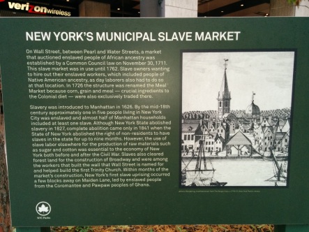 NY SLAVE MARKET SIGN